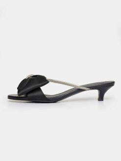 Source Unknown Chaussures Et Sacs | Mules Ornees De Cristaux Kaia, Noir