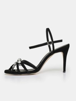 Source Unknown Chaussures Et Sacs | Sandales A Talons Bijoux A Bout Ouvert Micol, Noir