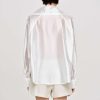 Source Unknown Vetements | Chemise Transparente A Col Marin, Blanche