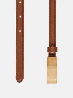 Source Unknown Accessoires | Ceinture En Cuir A Boucle Plate, Selle