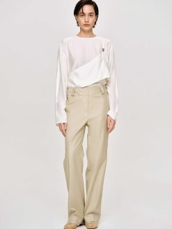 Source Unknown Vetements | Pantalon Droit En Gabardine, Beige