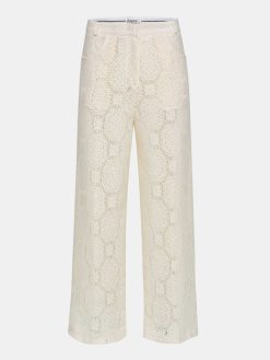 Source Unknown Vetements | Pantalon Large Au Crochet Sevilla, Ecru