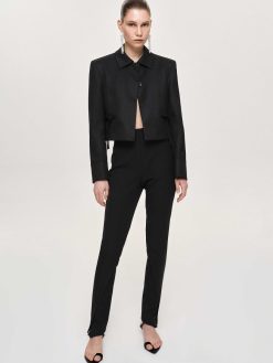 Source Unknown Accessoires | Blazer Court Avec Noeud Sisilia, Noir