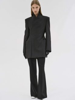 Source Unknown Vetements D'Exterieur | Corrin Wrap Blazer, Charbon