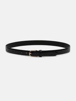 Source Unknown Accessoires | Ceinture Effet Croco, Noire