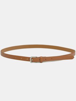 Source Unknown Accessoires | Ceinture Fine En Cuir, Camel