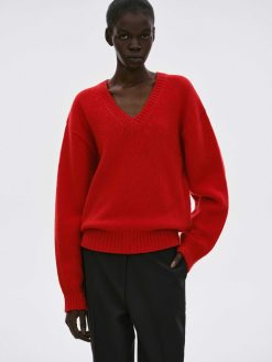 Source Unknown Vetements | Pull En Laine Extra Fine, Rouge