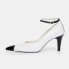 Source Unknown Chaussures Et Sacs | Escarpins Ester Bicolores A Bride Cheville, Blanc