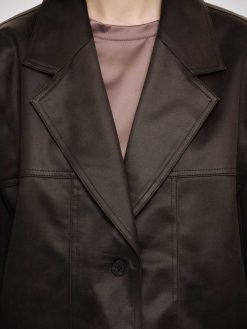 Source Unknown Vetements | Veste En Simili Cuir Lave, American Bronze