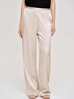 Source Unknown Accessoires | Pantalon En Crepe Satine, Champagne