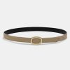 Source Unknown Vetements | Ceinture Ronde En Cuir Hexagonale, Beige/Dore