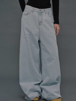 Source Unknown Vetements | Jean Coupe Oversize, Delavage Bleu Clair